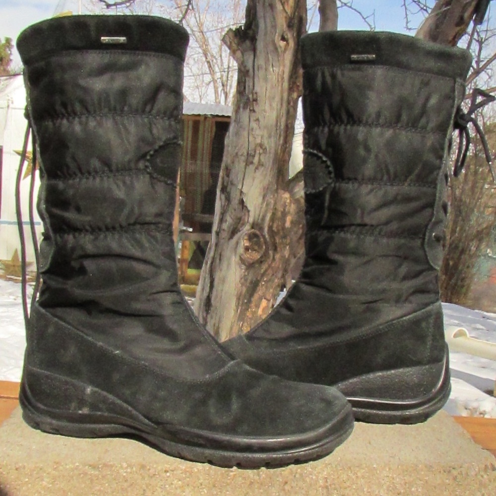 Geox Black Quilted women's winter boots